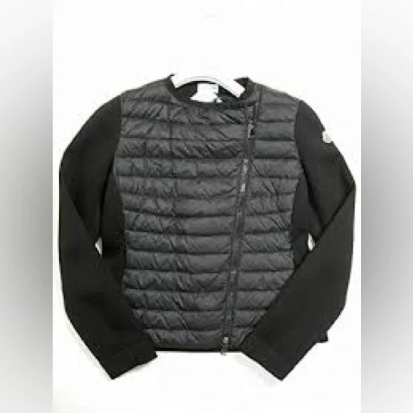 Moncler Maglia Cardigan Tricot Down Black jacket/sweater jacket - Picture 4 of 7